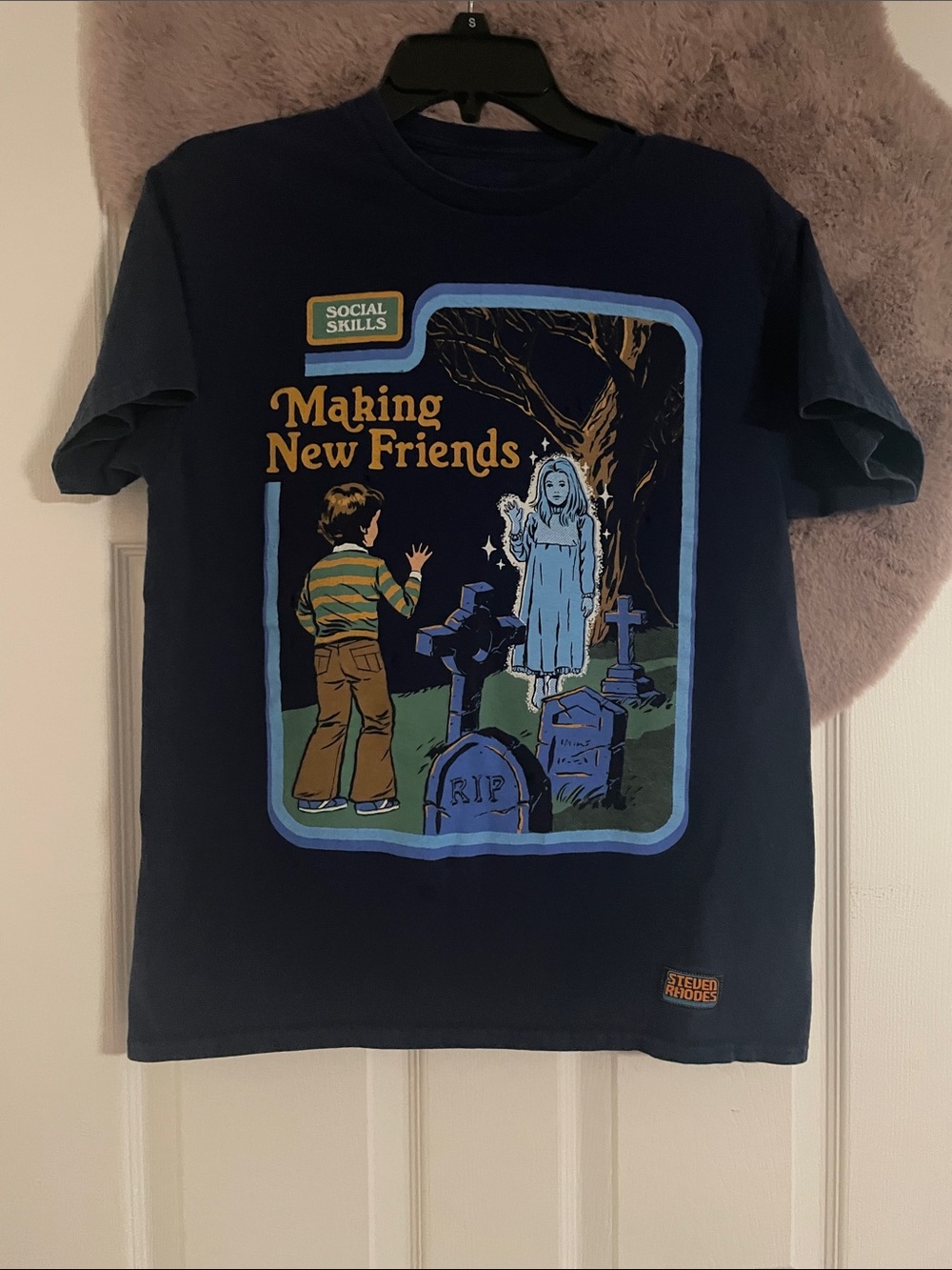 Making New Friends Graphic Short Sleeve Tee - Navy